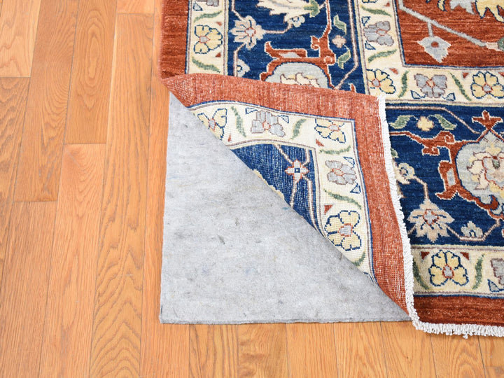 10'0" x 13'10" New Hand Knotted Red Wool Rectangle Oriental Rug - MOA10280627