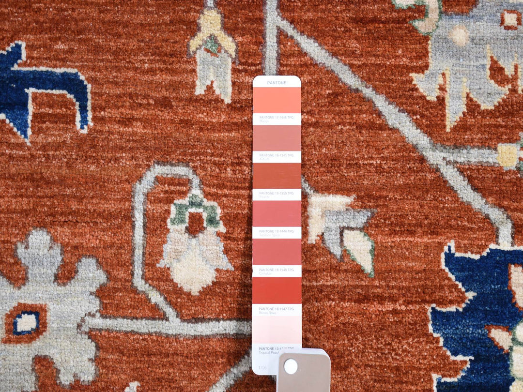 10'0" x 13'10" New Hand Knotted Red Wool Rectangle Oriental Rug - MOA10280627