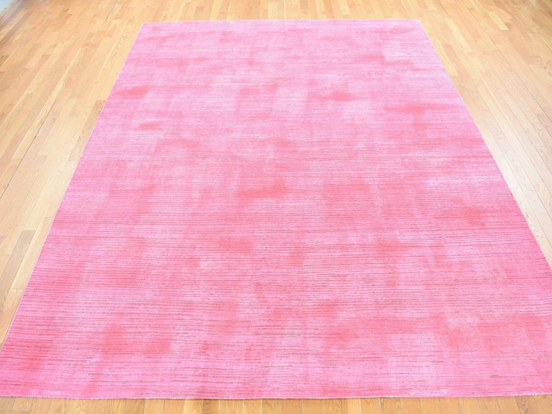 9'1" x 11'10" New Hand Knotted Overdyed Wool Rectangle Oriental Rug - MOA10280628