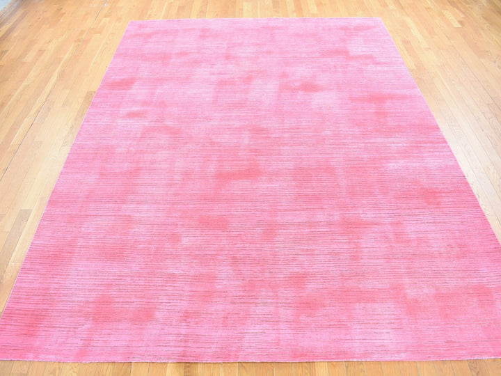 9'1" x 11'10" New Hand Knotted Overdyed Wool Rectangle Oriental Rug - MOA10280628