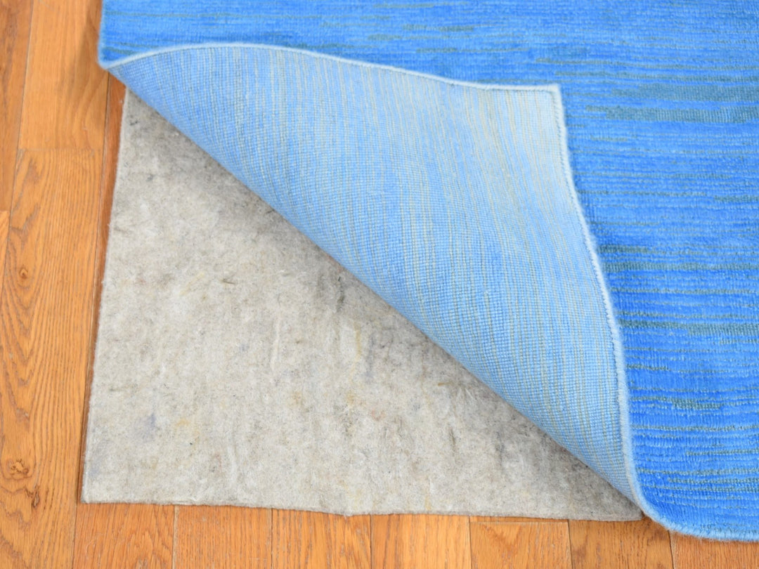 2'5" x 10'2" New Hand Knotted Overdyed Wool Runner Oriental Rug - MOA10280631