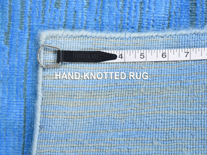 2'5" x 10'2" New Hand Knotted Overdyed Wool Runner Oriental Rug - MOA10280631