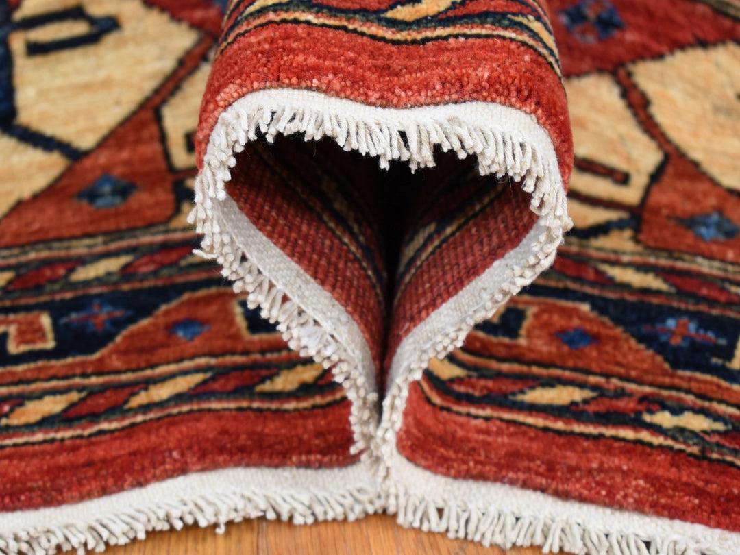 10'0" x 14'0" New Hand Knotted Red Wool Rectangle Oriental Rug - MOA10280642