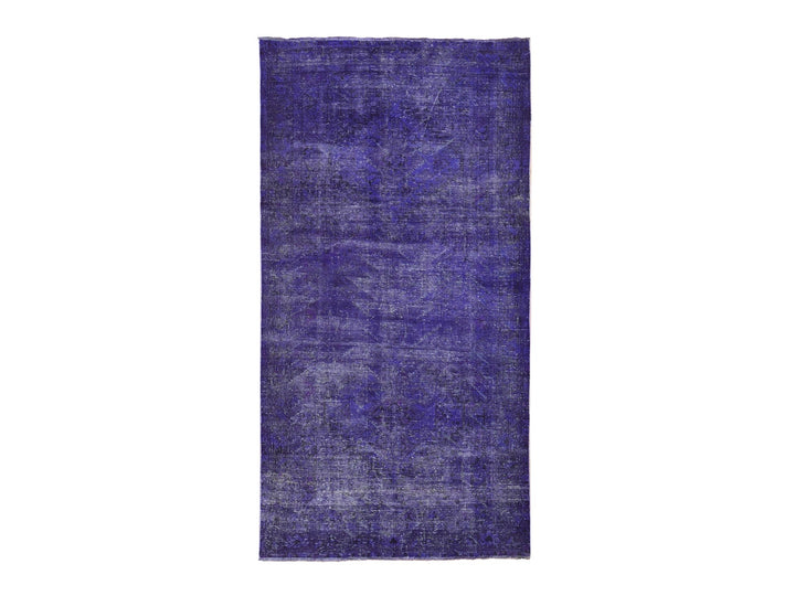 5'1" x 9'9" Vintage Hand Knotted Overdyed Wool Rectangle Oriental Rug - MOA10280656