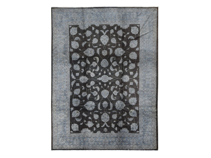 9'0" x 12'0" New Hand Knotted Overdyed Wool Rectangle Oriental Rug - MOA10280660