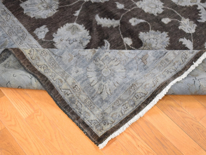 9'0" x 12'0" New Hand Knotted Overdyed Wool Rectangle Oriental Rug - MOA10280660