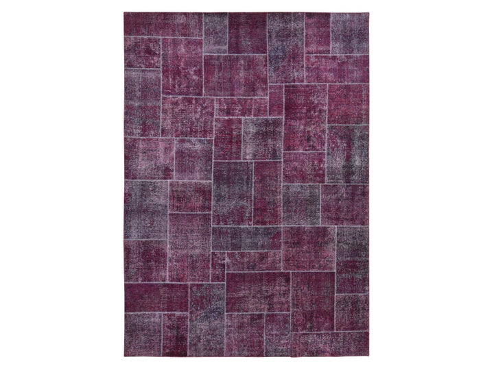 9'1" x 12'10" Vintage Hand Knotted Overdyed Wool Rectangle Oriental Rug - MOA10280662