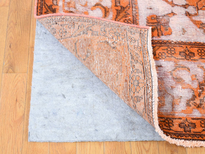 8'1" x 10'9" Vintage Hand Knotted Overdyed Wool Rectangle Oriental Rug - MOA10280665