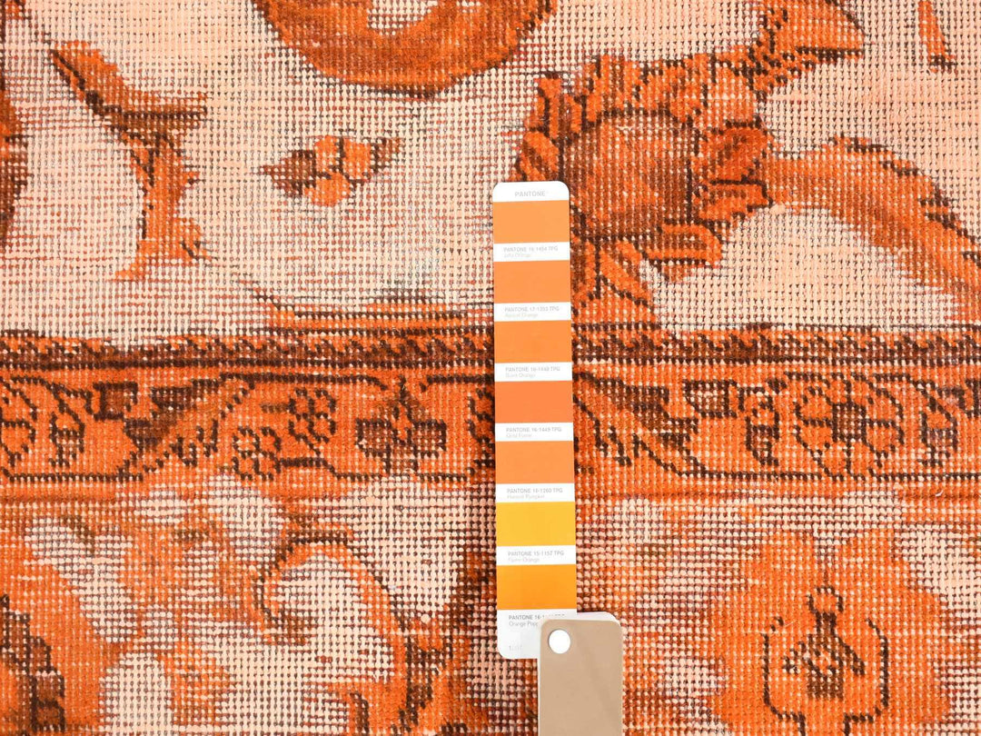 8'1" x 10'9" Vintage Hand Knotted Overdyed Wool Rectangle Oriental Rug - MOA10280665