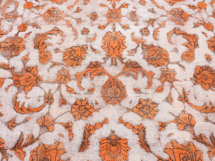8'1" x 10'9" Vintage Hand Knotted Overdyed Wool Rectangle Oriental Rug - MOA10280665
