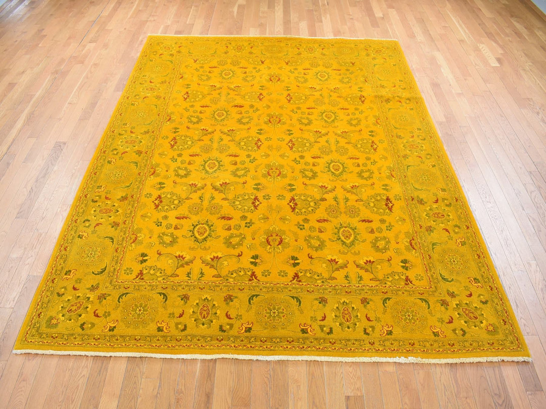 8'2" x 10'1" New Hand Knotted Overdyed Wool Rectangle Oriental Rug - MOA10280667