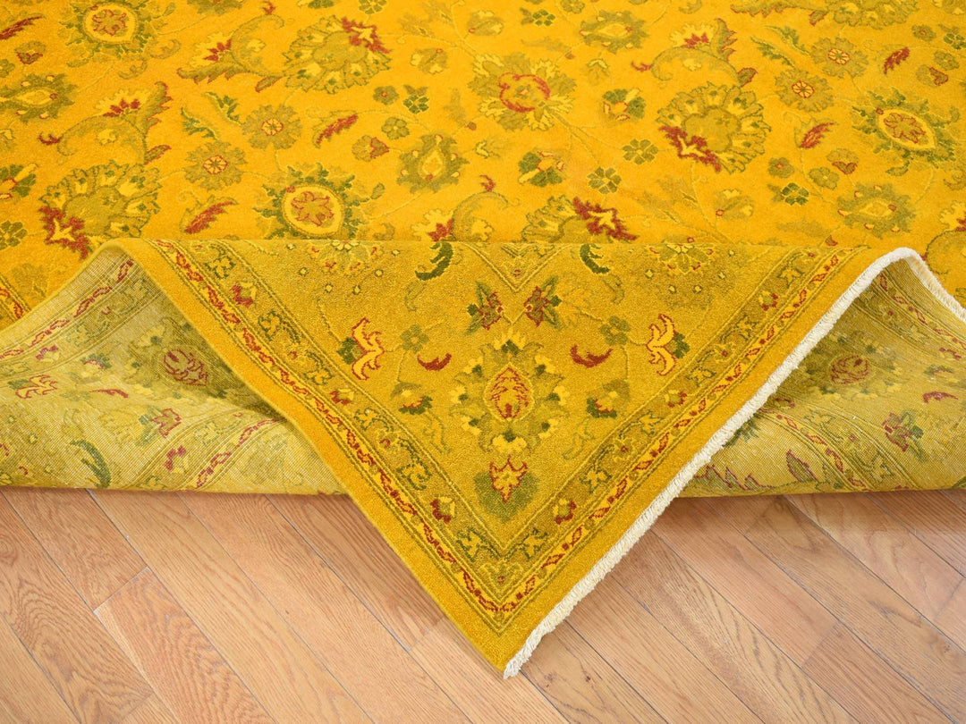 8'2" x 10'1" New Hand Knotted Overdyed Wool Rectangle Oriental Rug - MOA10280667