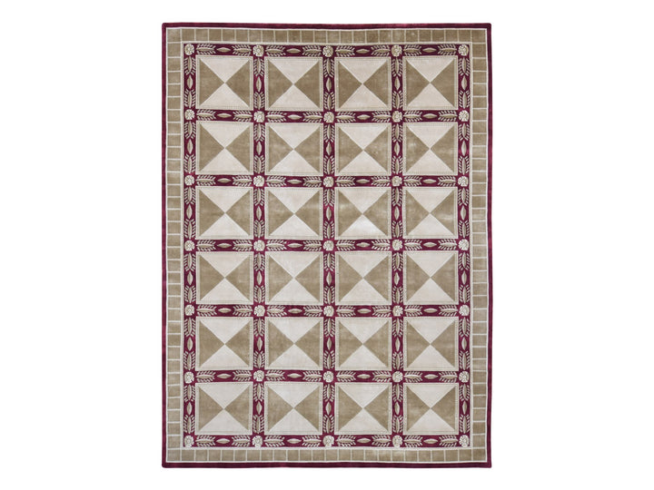 10'0" x 13'9" New Hand Knotted Ivory Wool Rectangle Oriental Rug - MOA10280672