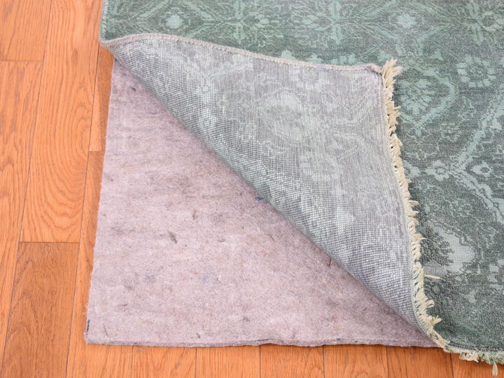 8'0" x 10'1" New Hand Knotted Overdyed Wool & Silk Rectangle Oriental Rug - MOA10280677