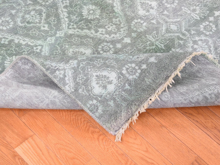 8'0" x 10'1" New Hand Knotted Overdyed Wool & Silk Rectangle Oriental Rug - MOA10280677