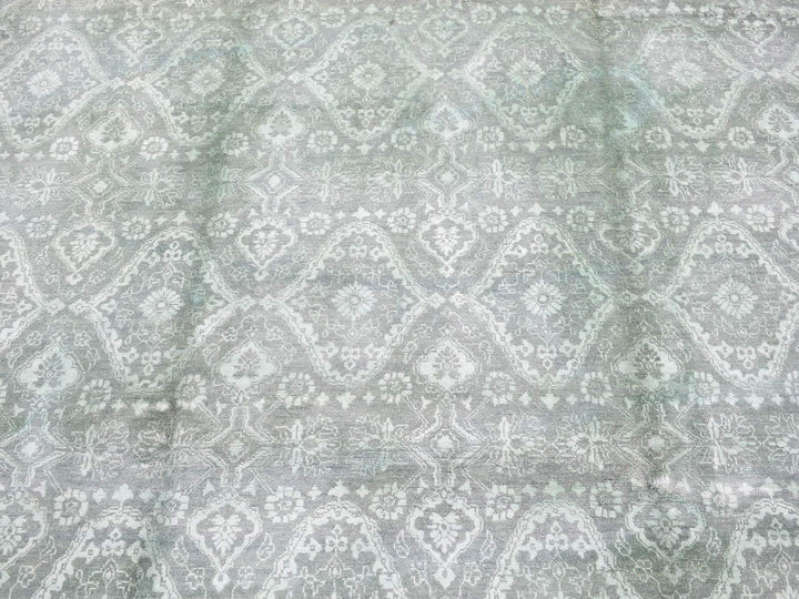 8'0" x 10'1" New Hand Knotted Overdyed Wool & Silk Rectangle Oriental Rug - MOA10280677