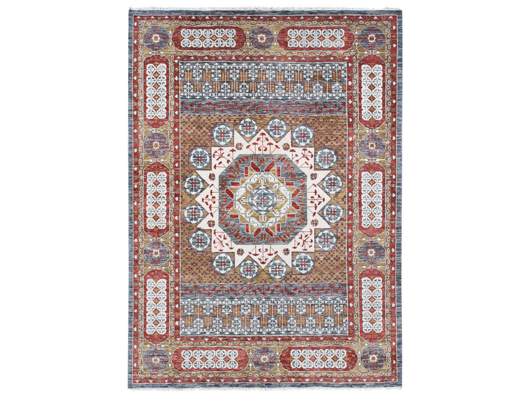 10'2" x 14'2" New Hand Knotted Grey New Zealand Wool Rectangle Oriental Rug - MOA10280685