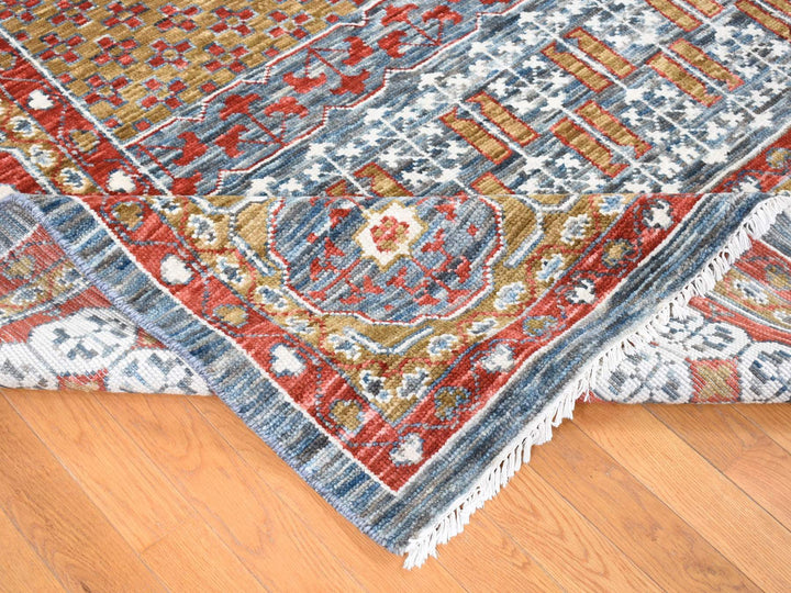 10'2" x 14'2" New Hand Knotted Grey New Zealand Wool Rectangle Oriental Rug - MOA10280685