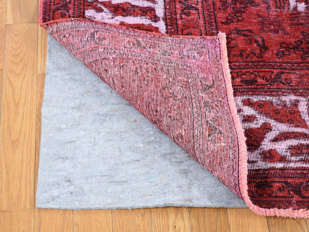 8'7" x 10'8" New Hand Knotted Overdyed Wool Rectangle Oriental Rug - MOA10280695