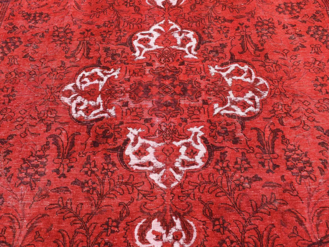 8'7" x 10'8" New Hand Knotted Overdyed Wool Rectangle Oriental Rug - MOA10280695