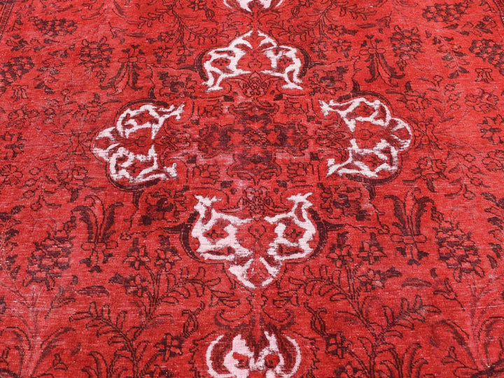 8'7" x 10'8" New Hand Knotted Overdyed Wool Rectangle Oriental Rug - MOA10280695