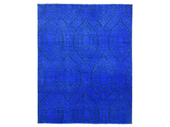 8'0" x 10'0" New Hand Knotted Overdyed Wool Rectangle Oriental Rug - MOA10280696
