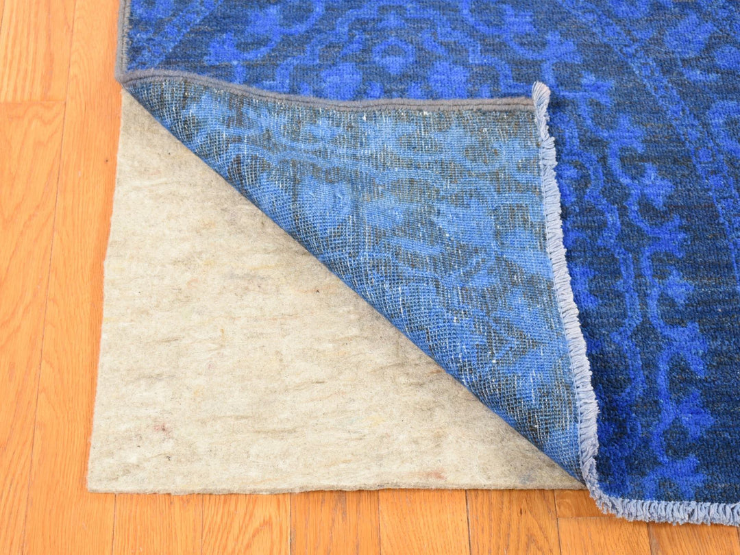 8'0" x 10'0" New Hand Knotted Overdyed Wool Rectangle Oriental Rug - MOA10280696
