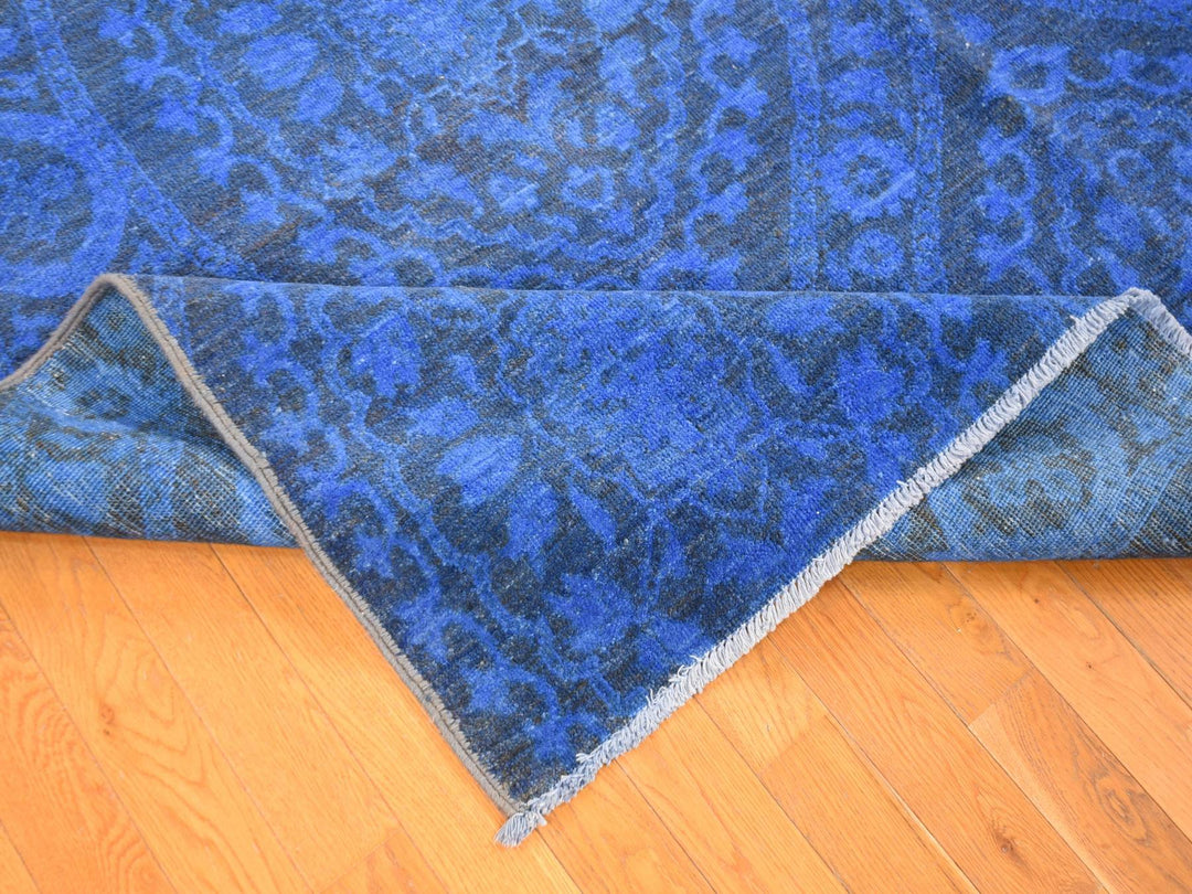 8'0" x 10'0" New Hand Knotted Overdyed Wool Rectangle Oriental Rug - MOA10280696