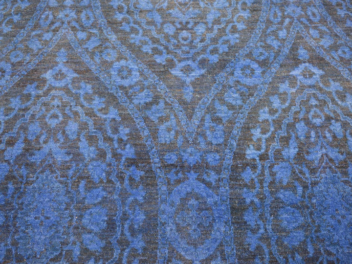 8'0" x 10'0" New Hand Knotted Overdyed Wool Rectangle Oriental Rug - MOA10280696