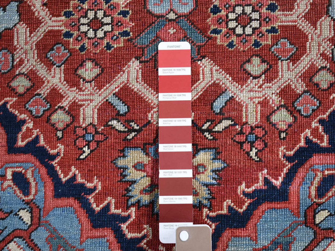 4'9" x 5'9" Vintage Hand Knotted Red Wool Rectangle Oriental Rug - MOA10280708