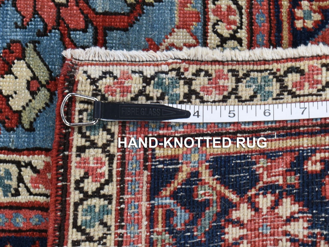 4'9" x 5'9" Vintage Hand Knotted Red Wool Rectangle Oriental Rug - MOA10280708