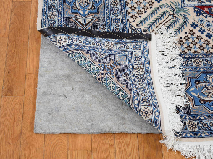 7'3" x 10'9" New Hand Knotted Red Wool & Silk Rectangle Oriental Rug - MOA10280712