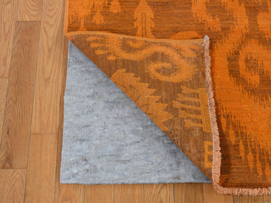 9'1" x 12'3" New Hand Knotted Overdyed Wool Rectangle Oriental Rug - MOA10280735