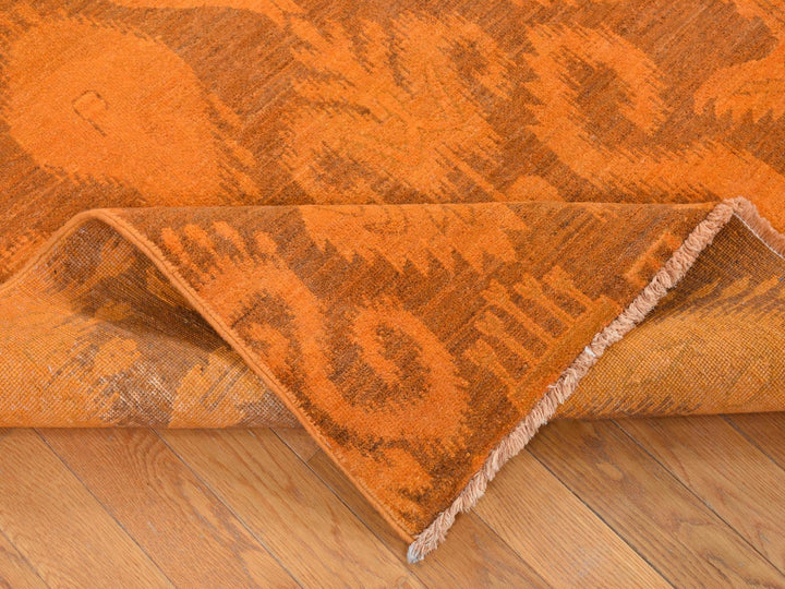 9'1" x 12'3" New Hand Knotted Overdyed Wool Rectangle Oriental Rug - MOA10280735