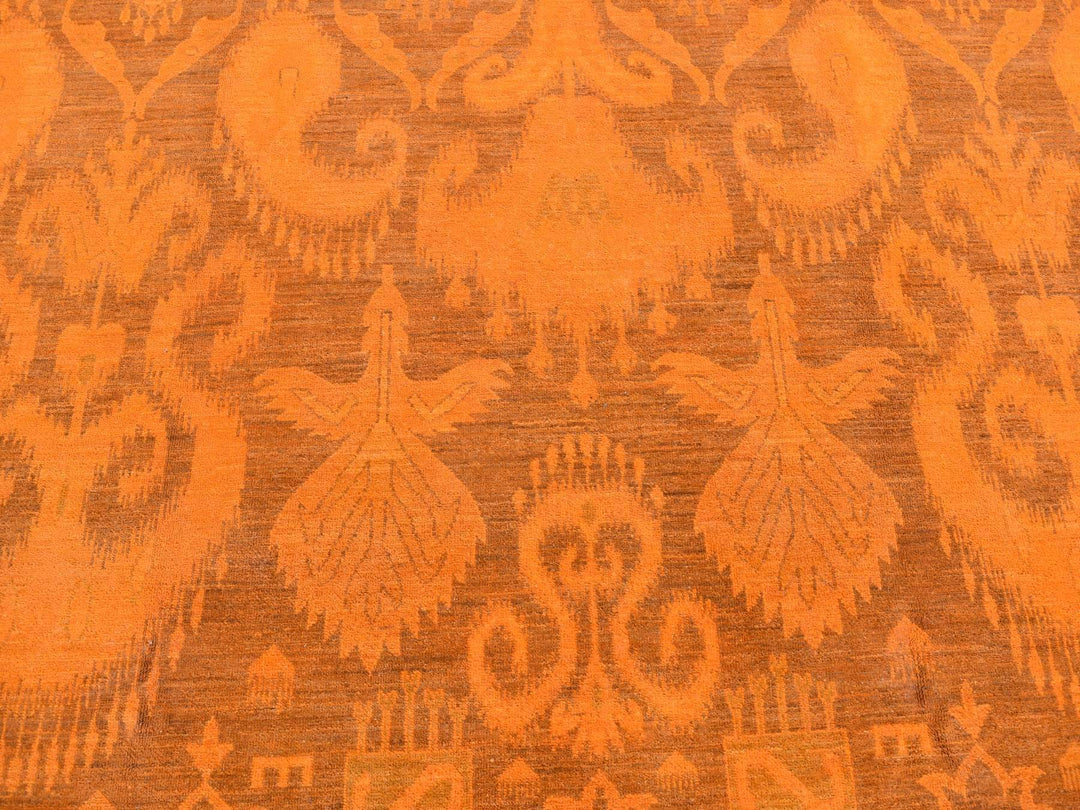 9'1" x 12'3" New Hand Knotted Overdyed Wool Rectangle Oriental Rug - MOA10280735