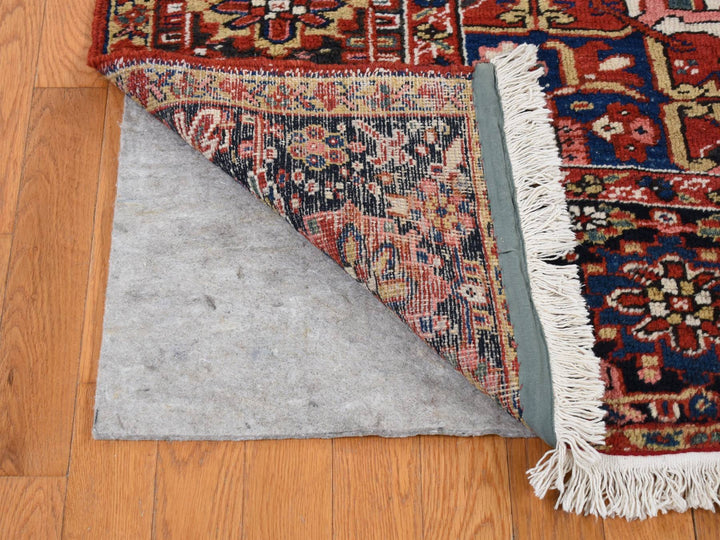 8'10" x 11'8" Vintage Hand Knotted Red Wool Rectangle Oriental Rug - MOA10280776