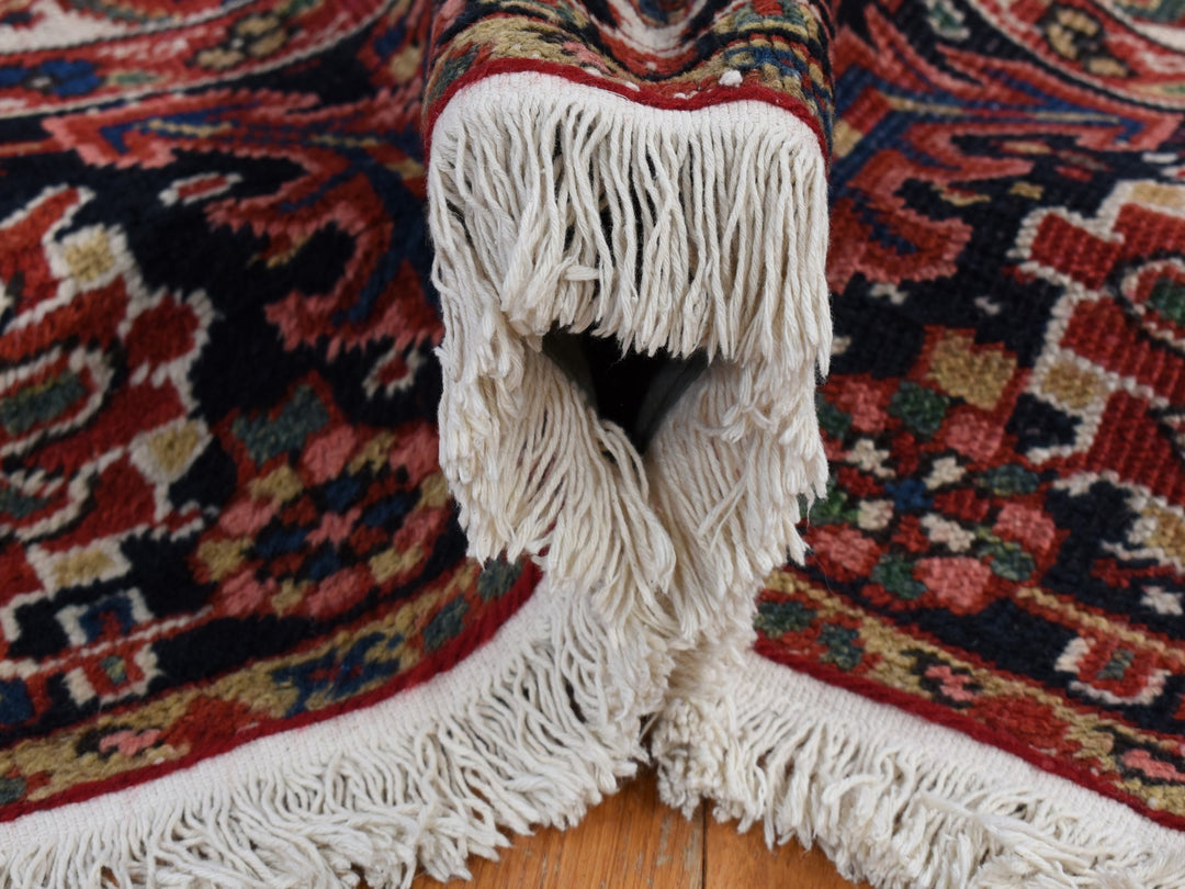 8'10" x 11'8" Vintage Hand Knotted Red Wool Rectangle Oriental Rug - MOA10280776