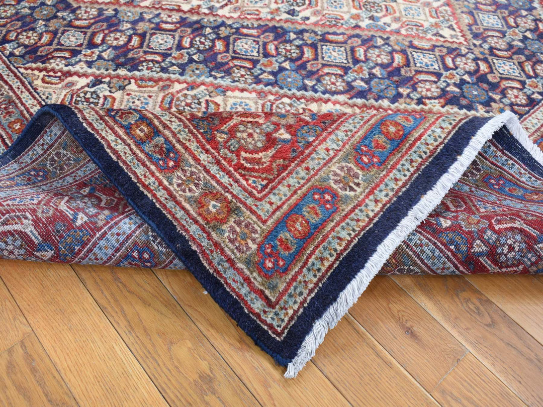 7'9" x 10'10" Vintage Hand Knotted Red Wool Rectangle Oriental Rug - MOA10280778