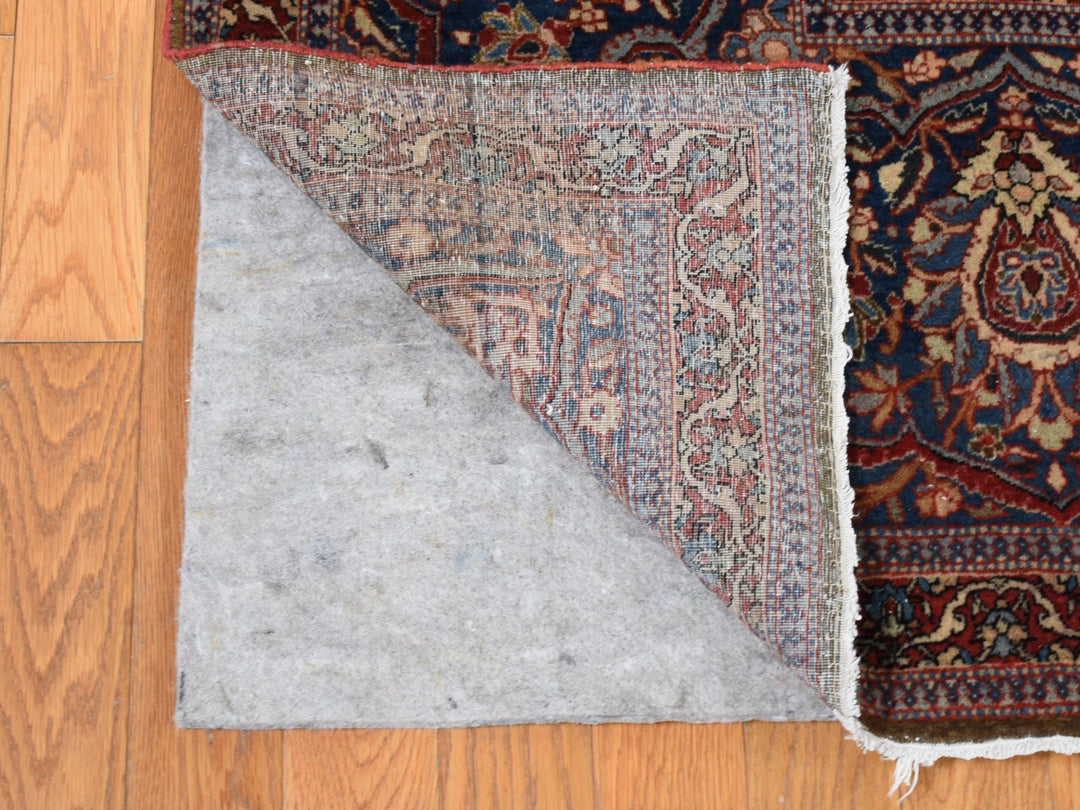 11'2" x 16'8" Vintage Hand Knotted Red Wool Rectangle Oriental Rug - MOA10280779