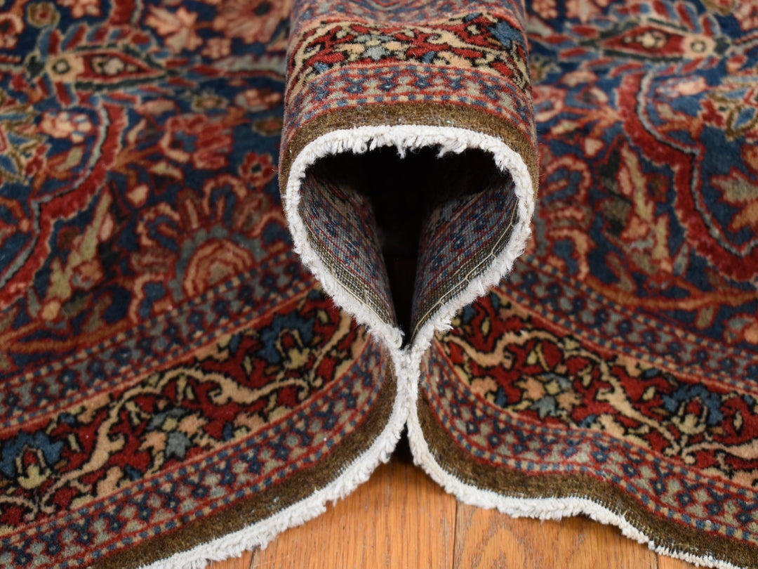 11'2" x 16'8" Vintage Hand Knotted Red Wool Rectangle Oriental Rug - MOA10280779