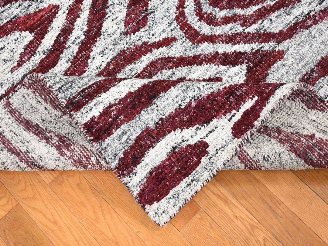 9'0" x 11'7" New Hand Knotted Ivory Wool Rectangle Oriental Rug - MOA10280816