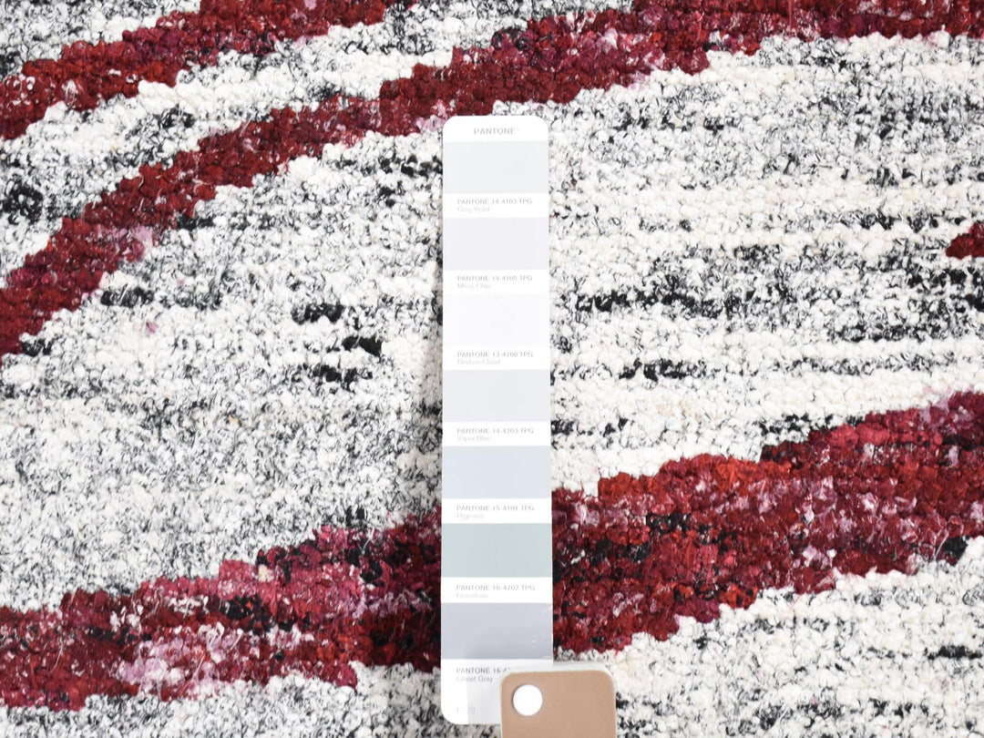 9'0" x 11'7" New Hand Knotted Ivory Wool Rectangle Oriental Rug - MOA10280816