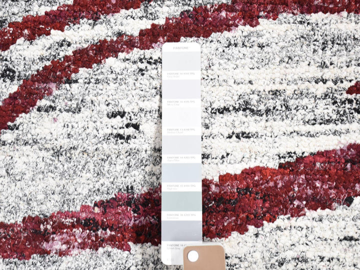 9'0" x 11'7" New Hand Knotted Ivory Wool Rectangle Oriental Rug - MOA10280816