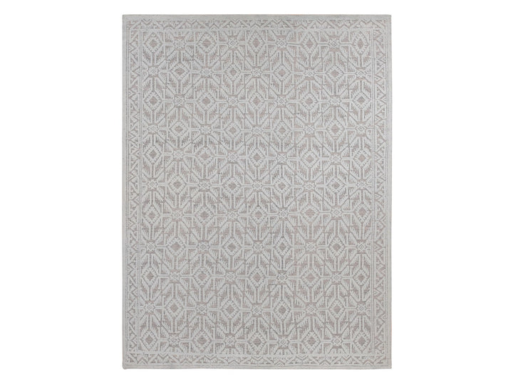 9'0" x 12'0" New Hand Knotted Blue Wool Rectangle Oriental Rug - MOA10280823