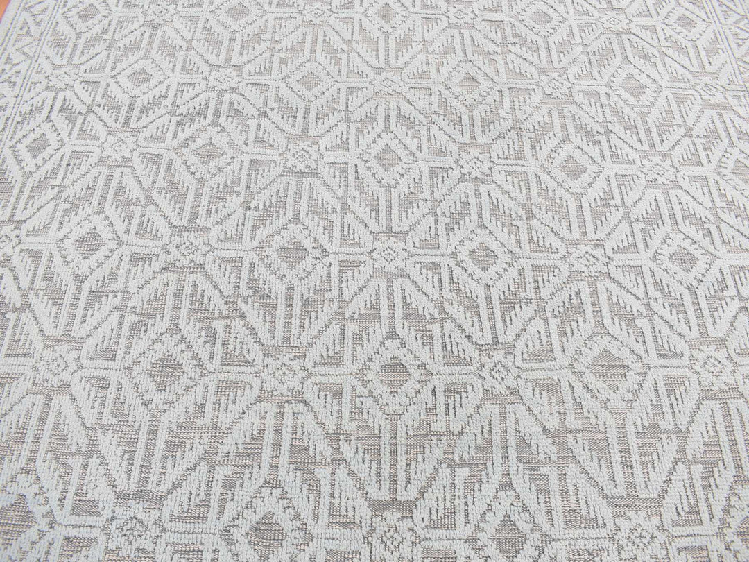 9'0" x 12'0" New Hand Knotted Blue Wool Rectangle Oriental Rug - MOA10280823