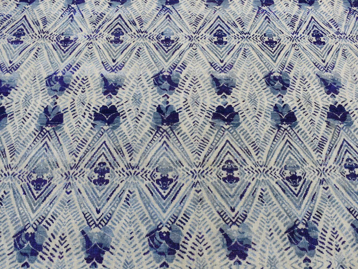 8'0" x 10'0" New Hand Knotted Purple Wool & Silk Rectangle Oriental Rug - MOA10280841