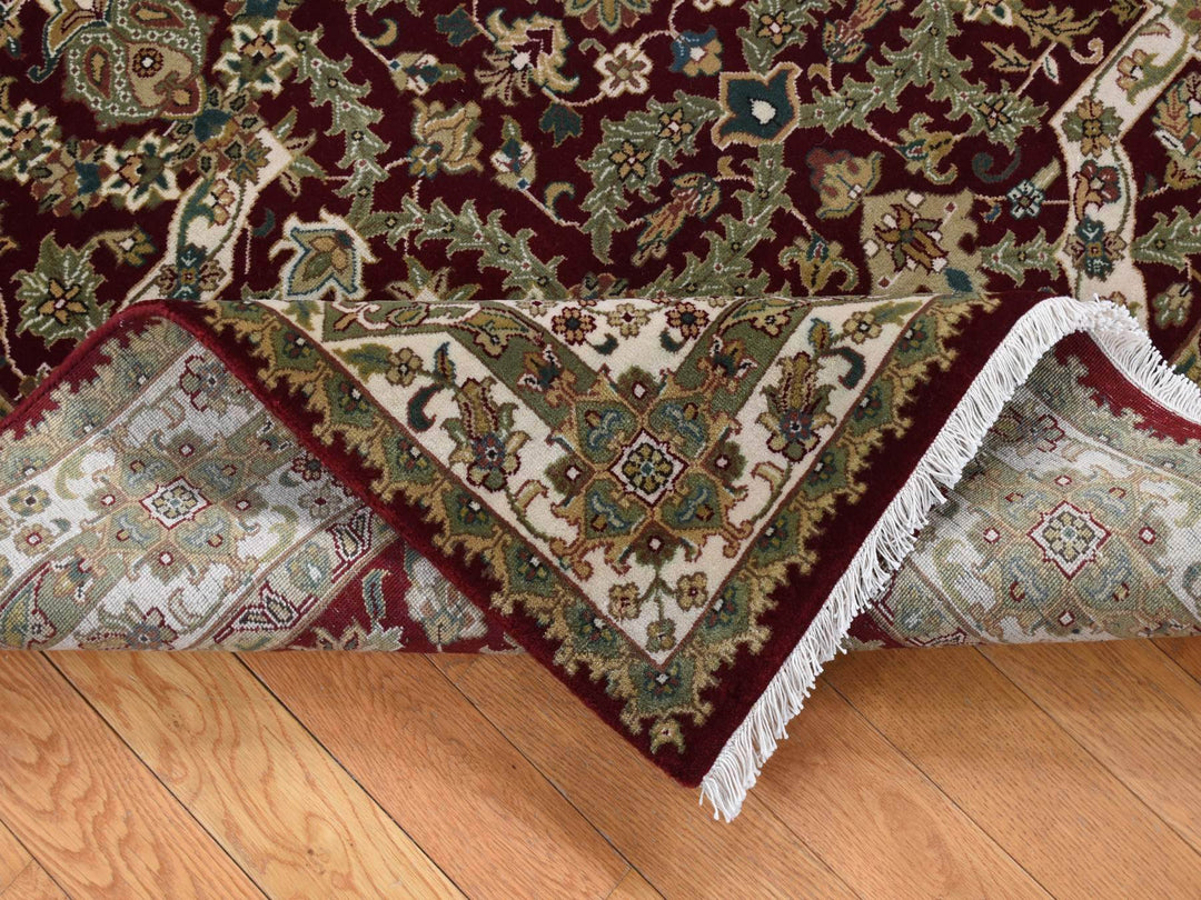 5'0" x 5'0" New Hand Knotted Red New Zealand Wool Square Oriental Rug - MOA10280887