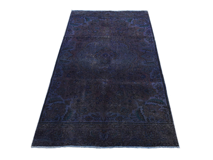 4'10" x 9'9" New Hand Knotted Overdyed Wool Rectangle Oriental Rug - MOA10280899