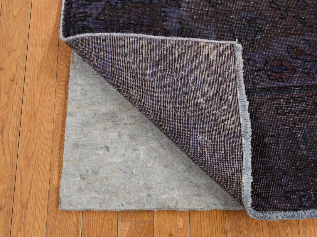 4'10" x 9'9" New Hand Knotted Overdyed Wool Rectangle Oriental Rug - MOA10280899