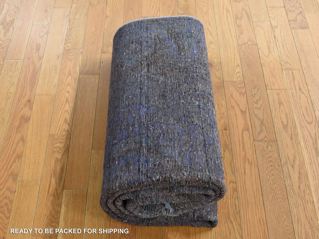 4'10" x 9'9" New Hand Knotted Overdyed Wool Rectangle Oriental Rug - MOA10280899